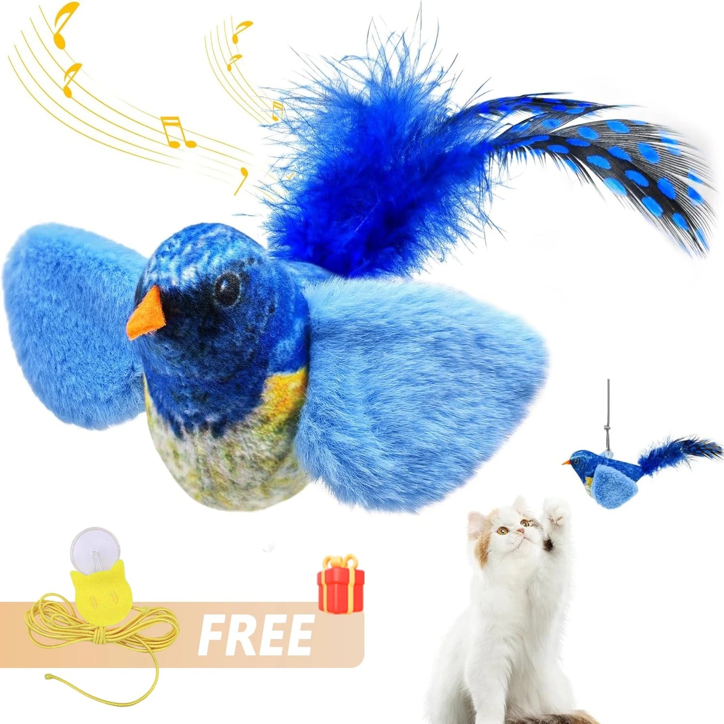 Dolce Soul PlayBird™ | Interactive Cat Toy with Sound & Catnip