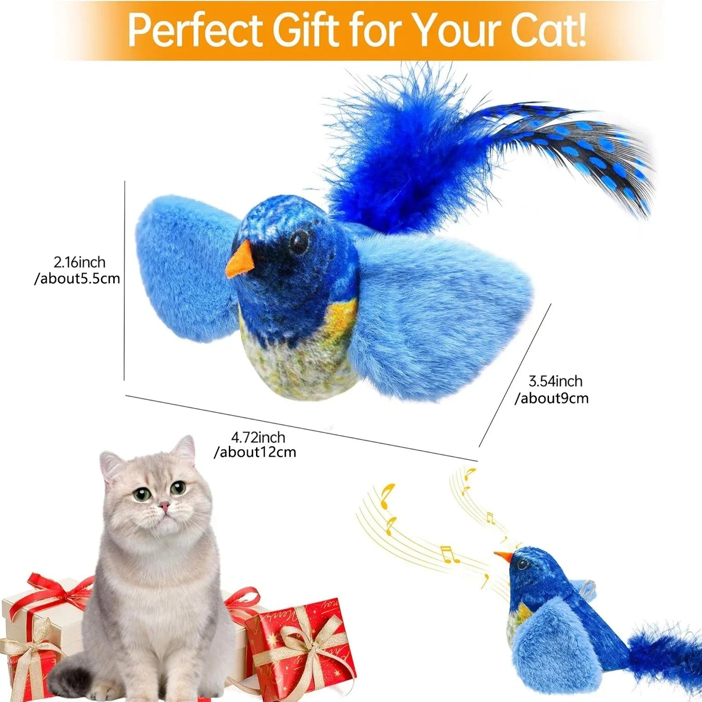Dolce Soul PlayBird™ | Interactive Cat Toy with Sound & Catnip