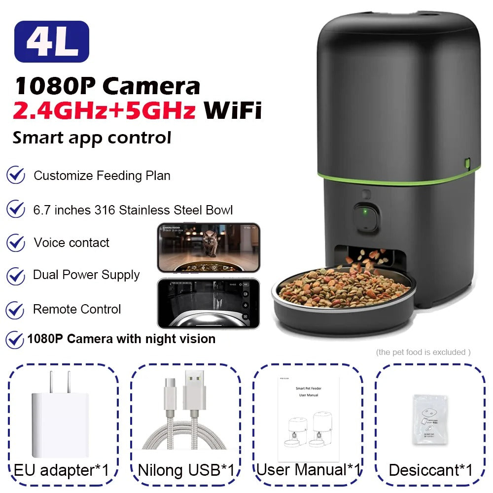 Dolce Soul Connect™ | Smart WiFi Pet Feeder with HD Camera