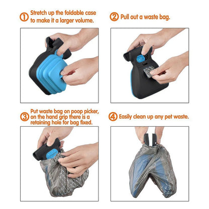 Dolce Soul GoClean™ | Foldable Pet Travel Pooper Scooper with Eco Bags